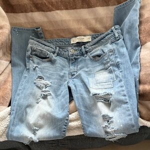 Abercrombie & Fitch Distressed Light Blue Women’s Jean’s Size “8”